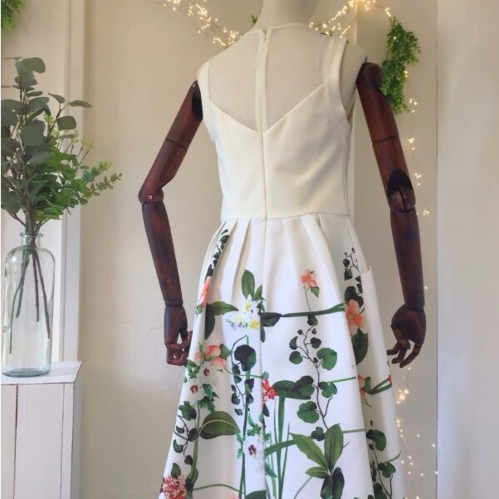 Ted Baker “Karolie” Secret Trellis Pleated Dress – Size 1 - Picture 2 of 8